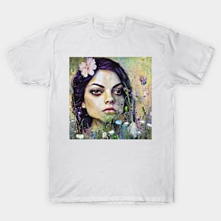 Mila among flowers T-Shirt